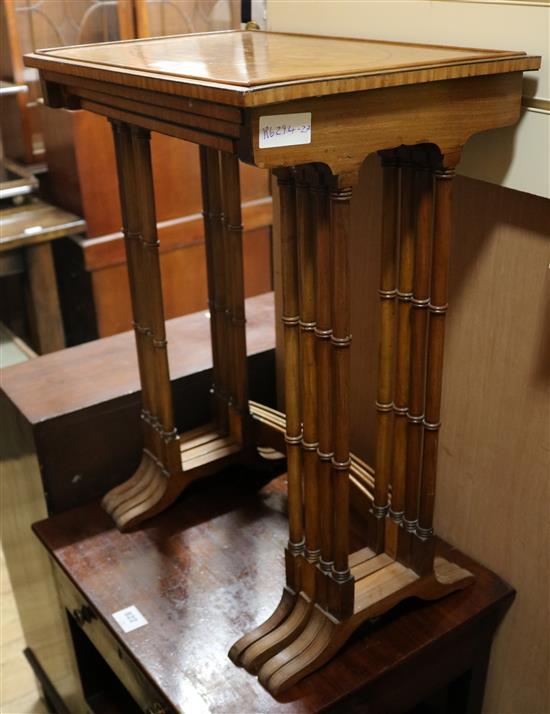 A nest of four satinwood tables W.51cm